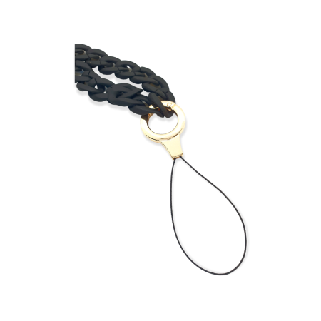 jewelry for phone with black bone chain3